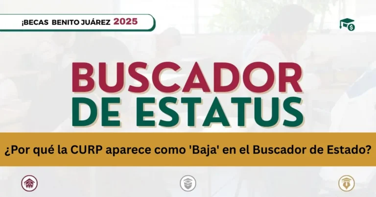 ¿Por qué la CURP aparece como 'Baja' en el Buscador de Estado?