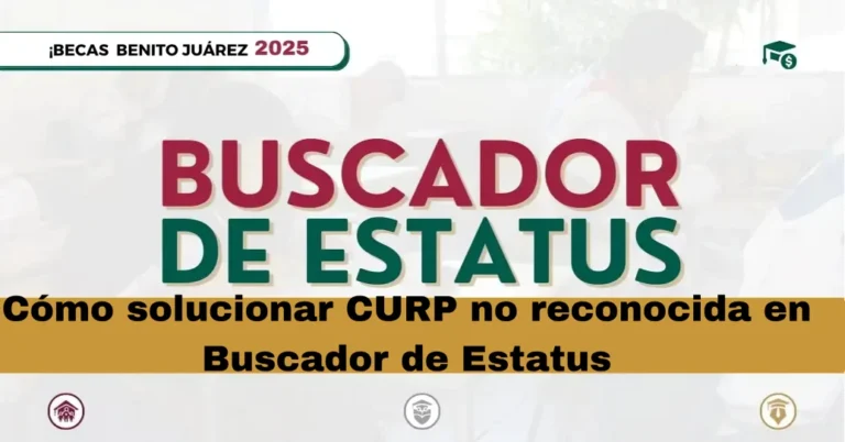 Cómo solucionar CURP no reconocida en Buscador de Estatus